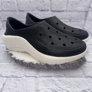 Crocs Adult Classic Sneaker Slip On Black & White Shoes Men's Size 12